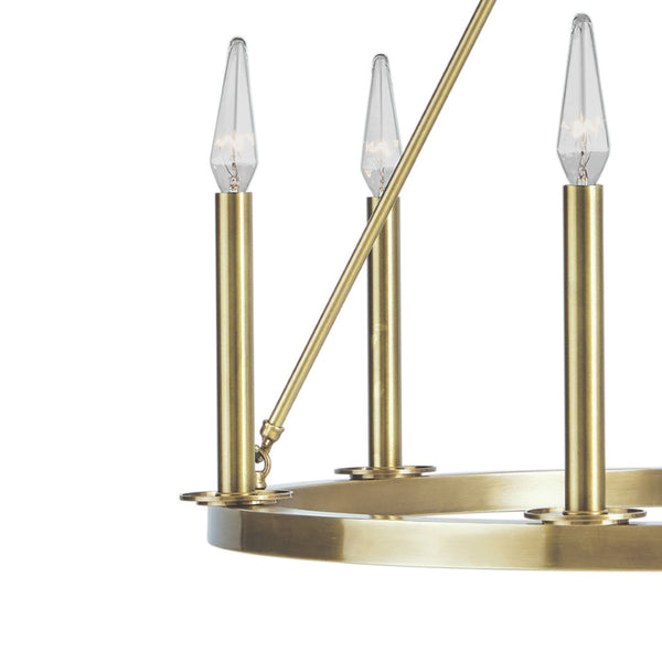 Atlas Martin 6-Light Chandelier in Rich Bronze - Elegant Hoop-and-Loop Design for Modern & Traditional Spaces CL11239-BZ