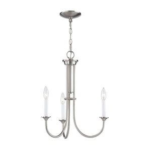 Atlas Meadowview 3-Light Chandelier - Elegant Modern Design for Dining Rooms and Living Spaces, Stylish Illumination Brushed Nickel 18'' CL11241-NK