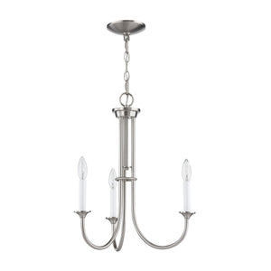 Atlas Meadowview 3-Light Chandelier - Elegant Modern Design for Dining Rooms and Living Spaces, Stylish Illumination Brushed Nickel 18'' CL11241-NK