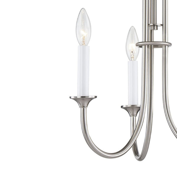 Atlas Meadowview 3-Light Chandelier - Elegant Modern Design for Dining Rooms and Living Spaces, Stylish Illumination Brushed Nickel 18'' CL11241-NK