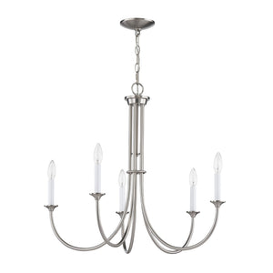 Atlas Meadowview 3-Light Chandelier - Elegant Modern Design for Dining Rooms and Living Spaces, Stylish Illumination Brushed Nickel 28'' CL11242-NK