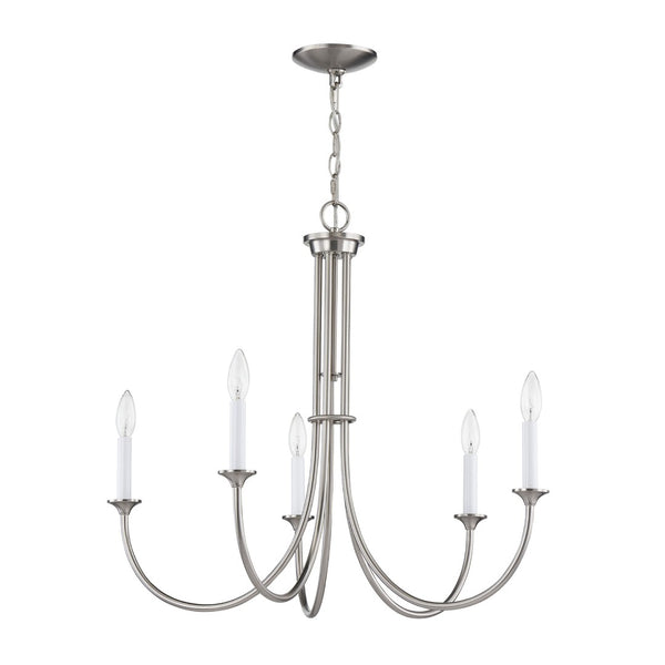 Atlas Meadowview 3-Light Chandelier - Elegant Modern Design for Dining Rooms and Living Spaces, Stylish Illumination Brushed Nickel 28'' CL11242-NK