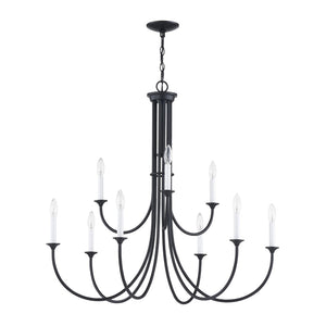 Atlas Meadowview 3-Light Chandelier - Elegant Modern Design for Dining Rooms and Living Spaces, Stylish Illumination Matte Black 36'' CL11243-BK