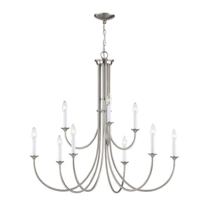 Atlas Meadowview 3-Light Chandelier - Elegant Modern Design for Dining Rooms and Living Spaces, Stylish Illumination Brushed Nickel 36'' CL11243-NK