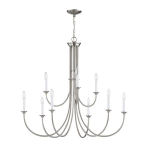 Atlas Meadowview 3-Light Chandelier - Elegant Modern Design for Dining Rooms and Living Spaces, Stylish Illumination Brushed Nickel 36'' CL11243-NK