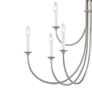 Atlas Meadowview 3-Light Chandelier - Elegant Modern Design for Dining Rooms and Living Spaces, Stylish Illumination Brushed Nickel 36'' CL11243-NK
