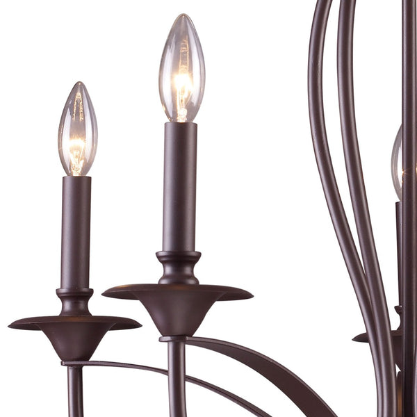 Atlas Medford 26'' Wide 5-Light Chandelier - Elegant Oiled Bronze Design for Timeless Home Illumination CL11244-BZ
