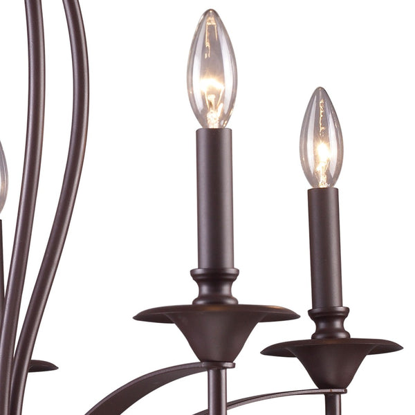 Atlas Medford 26'' Wide 5-Light Chandelier - Elegant Oiled Bronze Design for Timeless Home Illumination CL11244-BZ