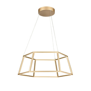 Atlas Minimalist Integrated LED Chandelier - Modern Geometric Design for Elegant Ambient Illumination Soft Gold 21'' CL11251-GD