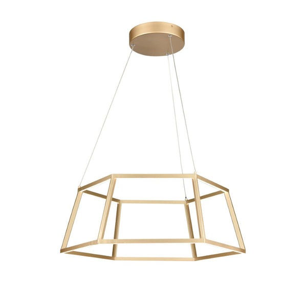 Atlas Minimalist Integrated LED Chandelier - Modern Geometric Design for Elegant Ambient Illumination Soft Gold 21'' CL11251-GD