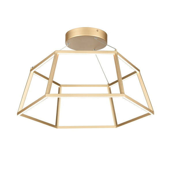 Atlas Minimalist Integrated LED Chandelier - Modern Geometric Design for Elegant Ambient Illumination Soft Gold 21'' CL11251-GD