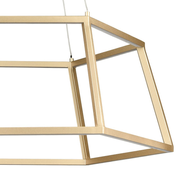 Atlas Minimalist Integrated LED Chandelier - Modern Geometric Design for Elegant Ambient Illumination Soft Gold 21'' CL11251-GD