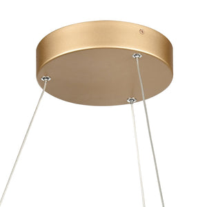 Atlas Minimalist Integrated LED Chandelier - Modern Geometric Design for Elegant Ambient Illumination Soft Gold 21'' CL11251-GD