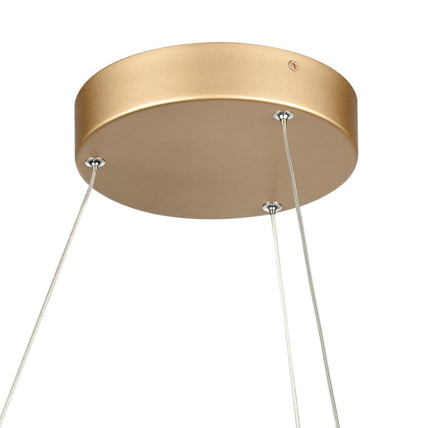 Atlas Minimalist Integrated LED Chandelier - Modern Geometric Design for Elegant Ambient Illumination Soft Gold 21'' CL11251-GD