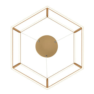 Atlas Minimalist Integrated LED Chandelier - Modern Geometric Design for Elegant Ambient Illumination Soft Gold 21'' CL11251-GD