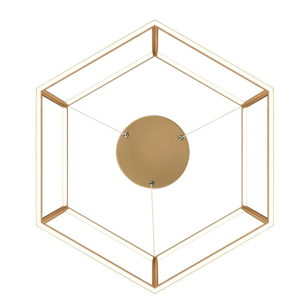 Atlas Minimalist Integrated LED Chandelier - Modern Geometric Design for Elegant Ambient Illumination Soft Gold 21'' CL11251-GD