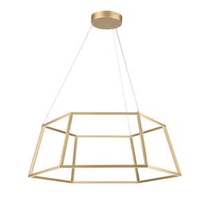 Atlas Minimalist Integrated LED Chandelier - Modern Geometric Design for Elegant Ambient Illumination Soft Gold 23.25'' CL11252-GD