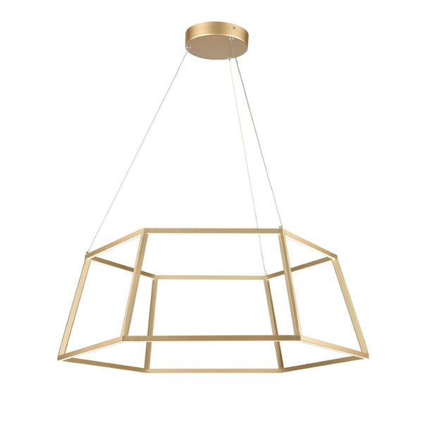 Atlas Minimalist Integrated LED Chandelier - Modern Geometric Design for Elegant Ambient Illumination Soft Gold 23.25'' CL11252-GD