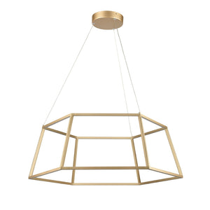 Atlas Minimalist Integrated LED Chandelier - Modern Geometric Design for Elegant Ambient Illumination Soft Gold 23.25'' CL11252-GD