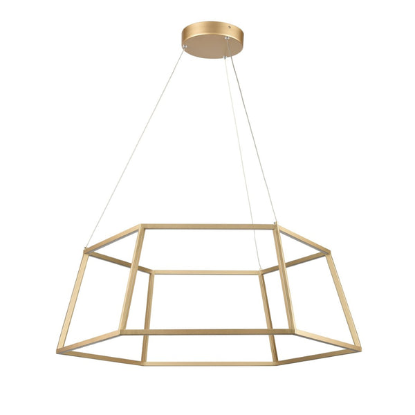 Atlas Minimalist Integrated LED Chandelier - Modern Geometric Design for Elegant Ambient Illumination Soft Gold 23.25'' CL11252-GD