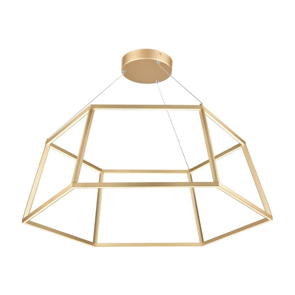 Atlas Minimalist Integrated LED Chandelier - Modern Geometric Design for Elegant Ambient Illumination Soft Gold 23.25'' CL11252-GD