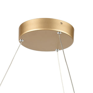 Atlas Minimalist Integrated LED Chandelier - Modern Geometric Design for Elegant Ambient Illumination Soft Gold 23.25'' CL11252-GD