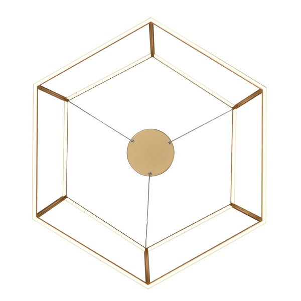 Atlas Minimalist Integrated LED Chandelier - Modern Geometric Design for Elegant Ambient Illumination Soft Gold 23.25'' CL11252-GD