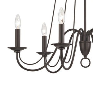 Atlas Monroe 30'' Wide 6-Light Chandelier - Elegant Oil Rubbed Bronze Fixture for Dining & Living Spaces CL11256-BZ