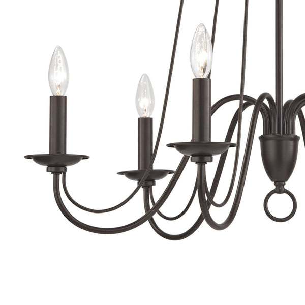 Atlas Monroe 30'' Wide 6-Light Chandelier - Elegant Oil Rubbed Bronze Fixture for Dining & Living Spaces CL11256-BZ