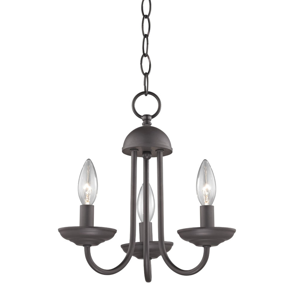Atlas Montgomery 12" Wide 3-Light Chandelier - Transitional Oil Rubbed Bronze for Stylish Spaces CL11257-BZ