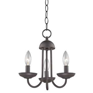 Atlas Montgomery 12" Wide 3-Light Chandelier - Transitional Oil Rubbed Bronze for Stylish Spaces CL11257-BZ