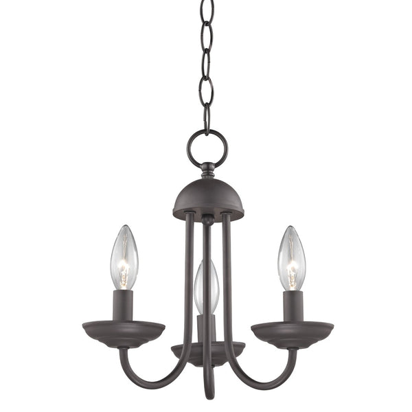 Atlas Montgomery 12" Wide 3-Light Chandelier - Transitional Oil Rubbed Bronze for Stylish Spaces CL11257-BZ