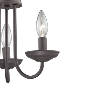 Atlas Montgomery 12" Wide 3-Light Chandelier - Transitional Oil Rubbed Bronze for Stylish Spaces CL11257-BZ