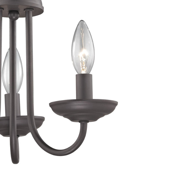 Atlas Montgomery 12" Wide 3-Light Chandelier - Transitional Oil Rubbed Bronze for Stylish Spaces CL11257-BZ