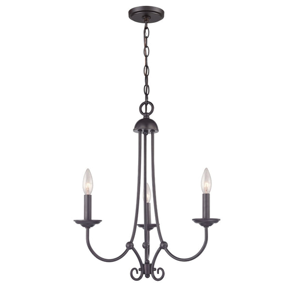 Atlas Montgomery 20" Wide 3-Light Chandelier - Elegant Oil Rubbed Bronze for Dining & Living Spaces CL11258-BZ