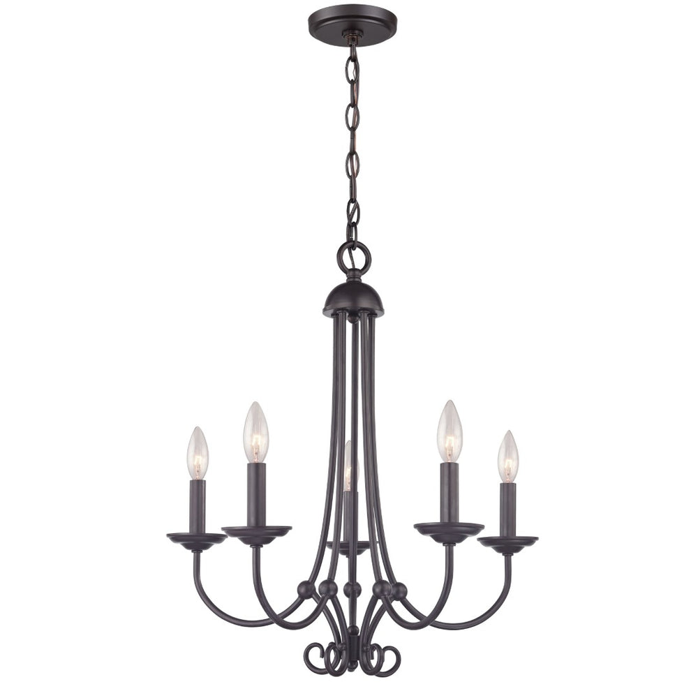 Atlas Montgomery 20" Wide 5-Light Chandelier - Transitional Oil Rubbed Bronze Fixture for Timeless Elegance CL11260-BZ