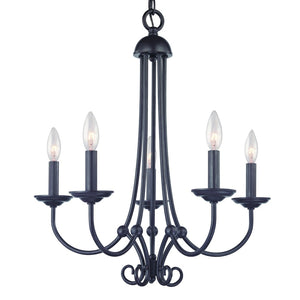 Atlas Montgomery 20" Wide 5-Light Chandelier - Transitional Oil Rubbed Bronze Fixture for Timeless Elegance CL11260-BZ