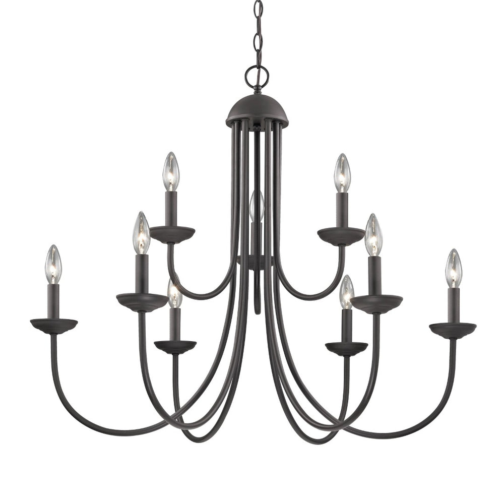 Atlas Montgomery 34'' Wide 9-Light Chandelier - Elegant Oil Rubbed Bronze Fixture for Modern Spaces CL11261-BZ