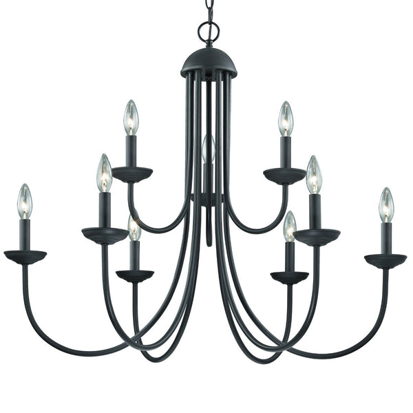 Atlas Montgomery 34'' Wide 9-Light Chandelier - Elegant Oil Rubbed Bronze Fixture for Modern Spaces CL11261-BZ