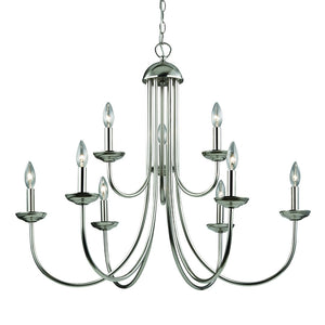 Atlas Montgomery 3-Light Chandelier - Transitional Design for Elegant Dining Rooms and Living Spaces Brushed Nickel 34'' CL11261-NK