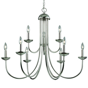 Atlas Montgomery 3-Light Chandelier - Transitional Design for Elegant Dining Rooms and Living Spaces Brushed Nickel 34'' CL11261-NK