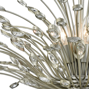 Atlas Mullica 28'' Wide 6-Light Chandelier - Organic Elegance in Aged Silver for Modern Spaces CL11264-SV