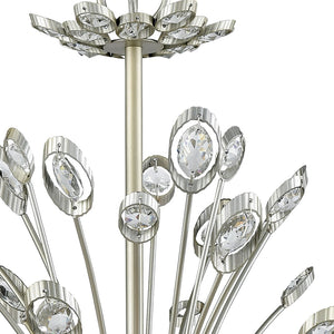 Atlas Mullica 28'' Wide 6-Light Chandelier - Organic Elegance in Aged Silver for Modern Spaces CL11264-SV