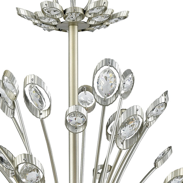 Atlas Mullica 28'' Wide 6-Light Chandelier - Organic Elegance in Aged Silver for Modern Spaces CL11264-SV