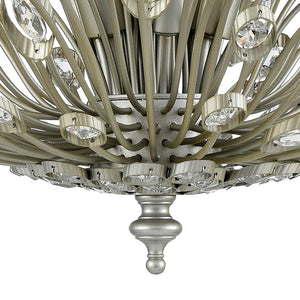 Atlas Mullica 28'' Wide 6-Light Chandelier - Organic Elegance in Aged Silver for Modern Spaces CL11264-SV