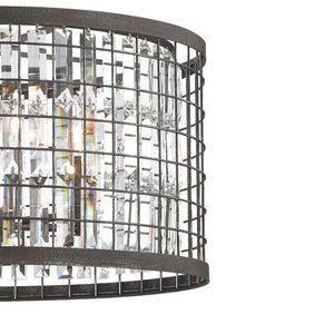 Atlas Nadina 22'' Wide 6-Light Chandelier - Silverdust Iron with Crystal Accents for Modern Elegance CL11265-GY