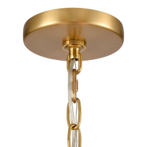 Atlas Neville 5-Light Chandelier - Elegant Indoor Lighting with Swooping Arms for Dining Rooms and Foyers Natural Brass 23'' CL11268-BS