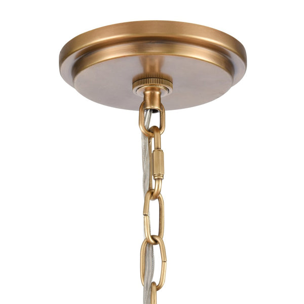 Atlas Neville 5-Light Chandelier - Elegant Indoor Lighting with Swooping Arms for Dining Rooms and Foyers Natural Brass 28'' CL11269-BS
