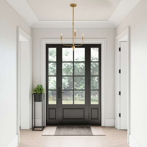 Atlas Newland 3-Light Chandelier - Timeless French Country Design for Elegant Indoor Illumination Satin Brass 17'' CL11271-BS
