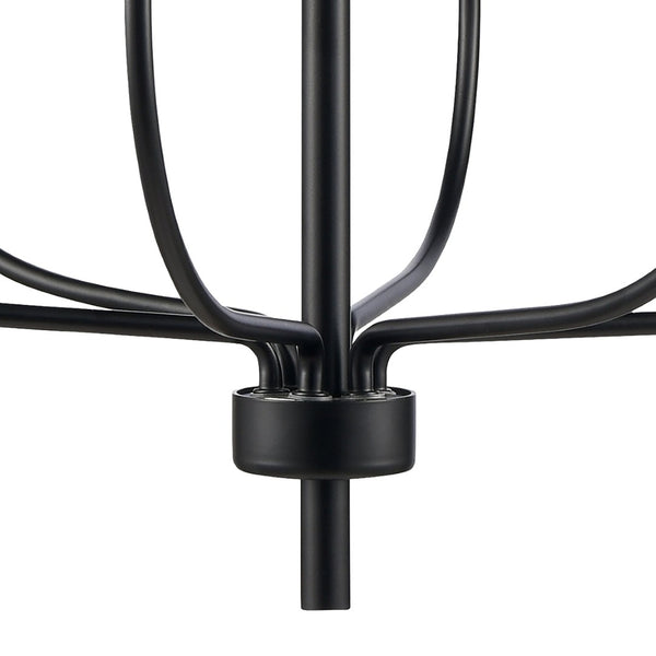 Atlas Newland 3-Light Chandelier - Timeless French Country Design for Elegant Indoor Illumination Matte Black 21'' CL11272-BK